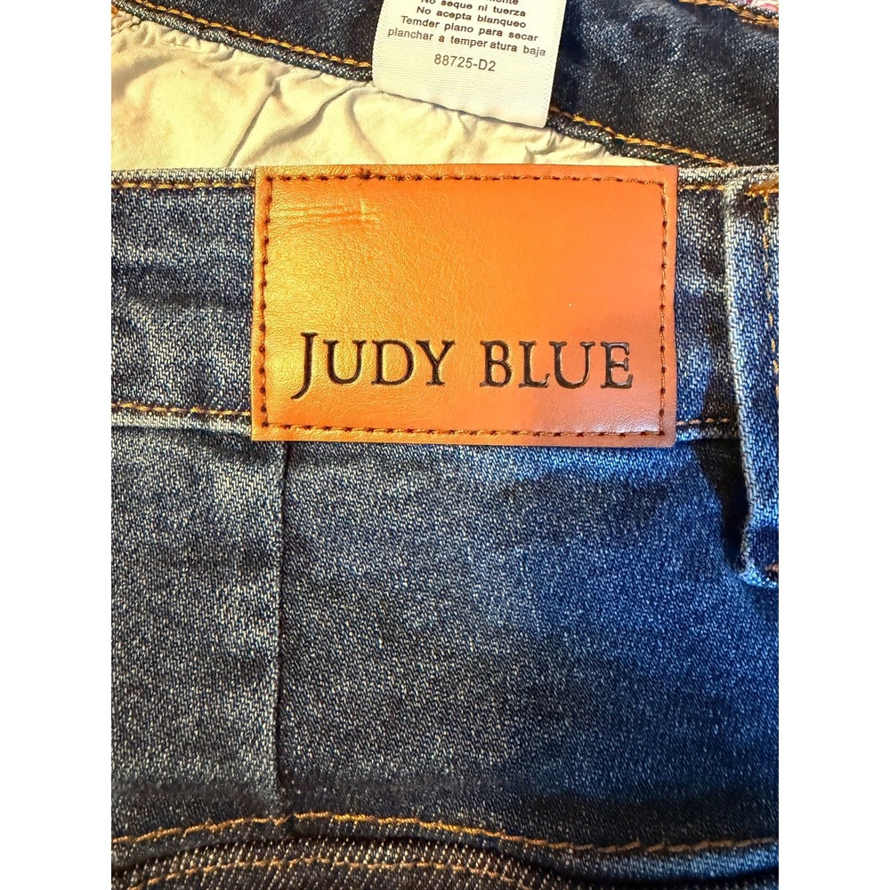 Judy Blue Wide Leg Cargo Jeans Womens 18W Med Wash Solid Stretch Utility Denim - Picture 10 of 14